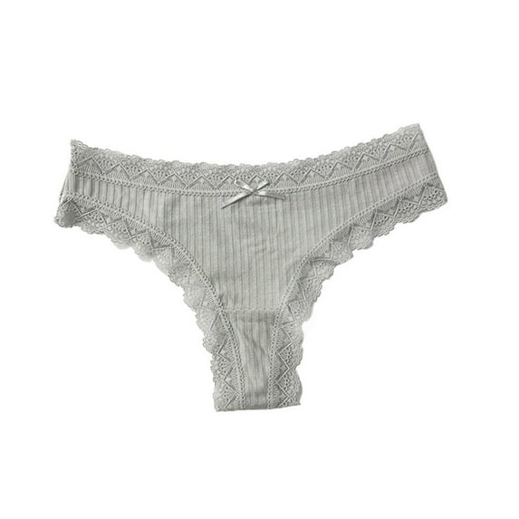 HAOTAGS Panties for Women,Low-Rise Ventilated Antimicrobial Protection Thong Underwear Gray M