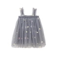 thumbnail image 1 of HAOTAGS Party Dresses for Girl,Floral Embroidery Tulle Summer Sleeveless Dress Gray 2-3T, 1 of 6