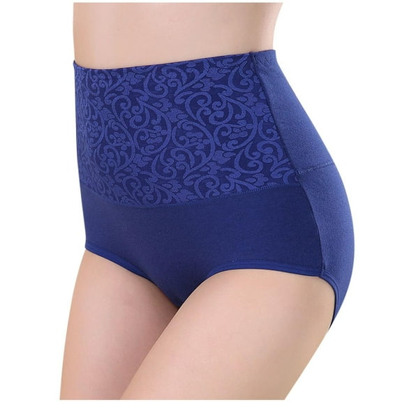 HAOTAGS Period Underwear for Women,High Waist Breathable Ventilated Protection Underwear Blue L