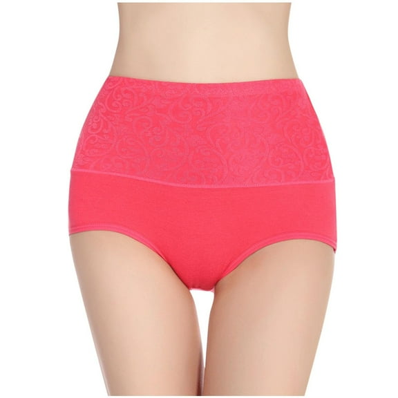 HAOTAGS Period Underwear for Women,Ventilated High Waist Breathable Protection Underwear Hot Pink 2XL