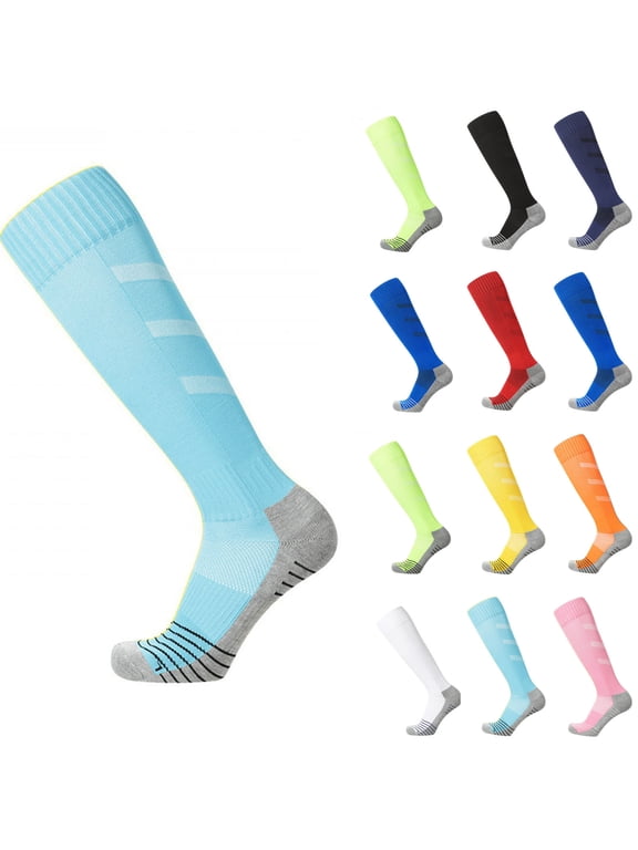 Pro-Step Performance Over-Knee Soccer Sock • 3–17 Years • Dual-Zone Cushioning • Breathable Mesh • Gender-Inclusive Fit Navy Size 7-9Years