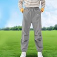 thumbnail image 1 of HAOTAGS Quick-drying Cargo Pants for Boys,Mosquito Guard Pants Solid Color Summer Causal Childrens Casual Pants Gray 13 Years, 1 of 4