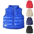 thumbnail image 1 of HAOTAGS Quilted Vests for Boys Girls（4-12), Zip Up Stand Collar Sleeveless Down Jacket with Pocket Black 7 Years, 1 of 4