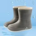 thumbnail image 1 of HAOTAGS Rain Boots for Women, Waterproof Casual Rainy Day Wear Shoes Gray 6, 1 of 4