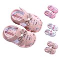 thumbnail image 1 of HAOTAGS Sandals for Infant, Breathable Non-slip Soft straps Adjustable Strap Summer Toe Protector Shoes Pink 9-12 Months, 1 of 9