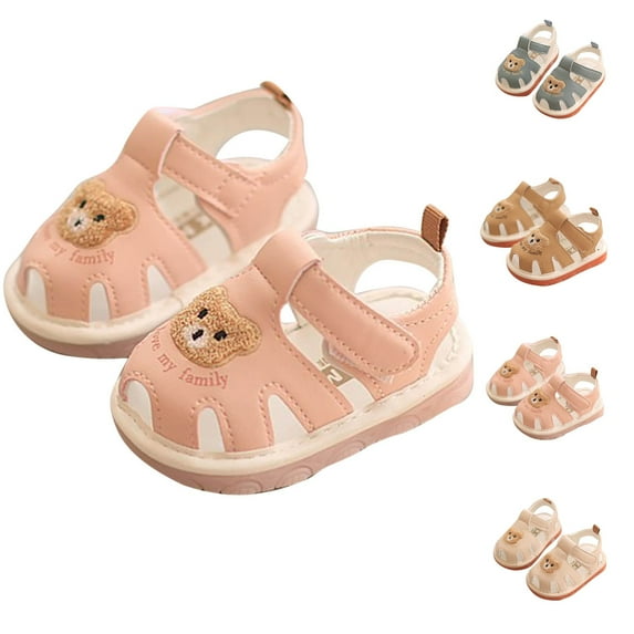 HAOTAGS Sandals for Infant Girls, Casual Open Toe Lightweight Soft Sole Summer Princess Shoes Pink 9-12 Months