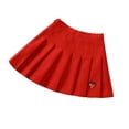 thumbnail image 1 of HAOTAGS School Uniform Skirt for Girls, lightweight Elastic Waist Comfortable Princess Skirts Red 9 Years, 1 of 5