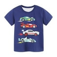 thumbnail image 1 of HAOTAGS T-Shirts for Todder Boys,Lightweight Round Neck Printed Child Summer Causal Tops Blue 4T, 1 of 2