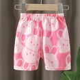 thumbnail image 1 of HAOTAGS Shorts for Toddler Boys and Girls(1-7Years), Cute Graphic Cotton Shorts Elastic Waist Home Shorts for Kids Pink 1 Years, 1 of 3