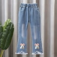 thumbnail image 1 of HAOTAGS Slim Bootcut Denim Pants for Girls,Girlfriend Casual Comfort High Waisted Denim Pants Light Blue 2-3 T, 1 of 6