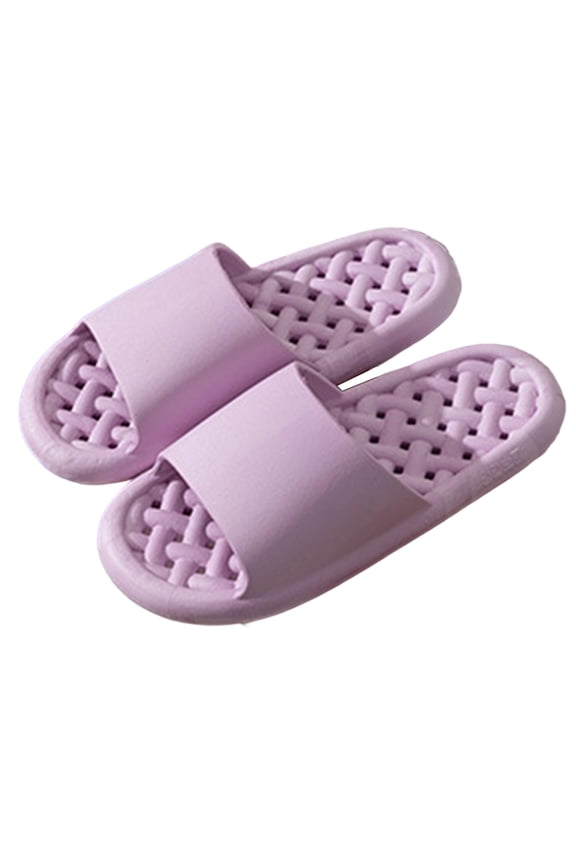 Slippers for Men & Women,Hollow - Hole Design Flats Open Toe Bathrooms Footwear Purple