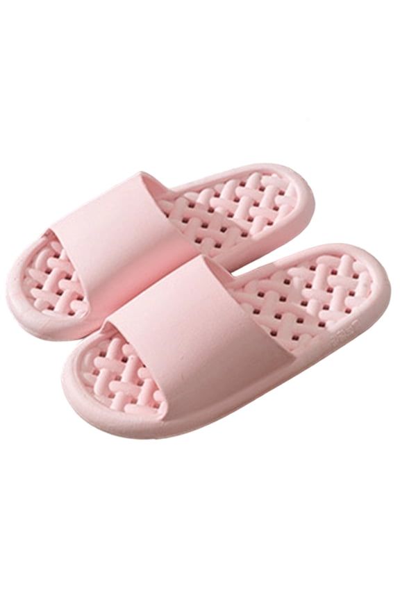Slippers for Men & Women,Open Toe Flats Hollow - Hole Design Bathrooms Footwear Pink