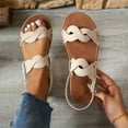 thumbnail image 1 of HAOTAGS Slippers for Women Summer Slip On Sandals Beige Size 9, 1 of 9