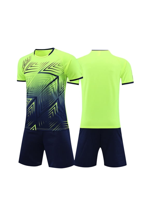 Soccer Jerseys for Teen Boys(4-14), 2pc Outfits Youth School Training Uniform Basketball Sport Short Set Green