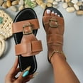 thumbnail image 1 of HAOTAGS Summer Sandals for Women Breathable Spring Summer Dressy Shoes Brown Size 10, 1 of 6