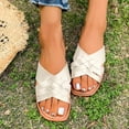 thumbnail image 1 of HAOTAGS Summer Sandals for Women Flat Outdoor Beach Shoes for Women White Size 7.5, 1 of 9