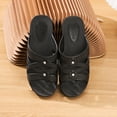 thumbnail image 1 of HAOTAGS Summer Sandals for Women Flat Spring Summer Dressy Shoes Black Size 7, 1 of 5