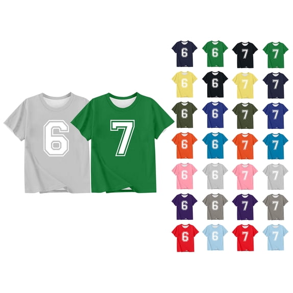 HAOTAGS T-shirts for Boys Girls, Short Sleeve Letter Print Tee Top Casual Summer School Tee Dark Gray 3-4Years