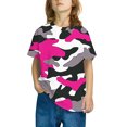 thumbnail image 1 of HAOTAGS T-shirts fot Toddler Boys Girls Camouflage Pattern Short Sleeve Round Neck Summer Tops Multicolor Size 4-5 Years, 1 of 4