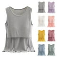 thumbnail image 1 of HAOTAGS Tank Tops for Maternity, Adjustable Side Slits Lightweight V-neck Maternity Gray 2XL, 1 of 3