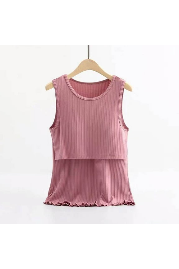 Tank Tops for Maternity, Lightweight Adjustable Side Slits V-neck Maternity Red XL