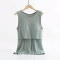thumbnail image 1 of HAOTAGS Tank Tops for Maternity, Lightweight V-neck Adjustable Side Slits Maternity Green 3XL, 1 of 3