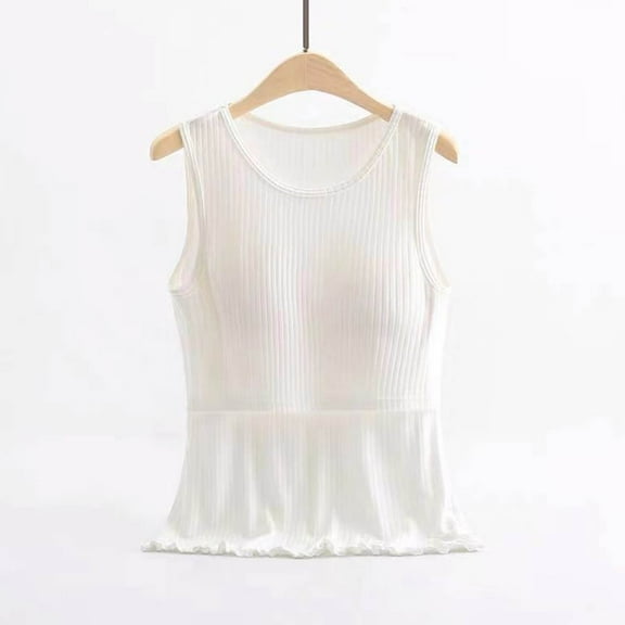 HAOTAGS Tank Tops for Maternity, V-neck Adjustable Side Slits Lightweight Maternity White 2XL