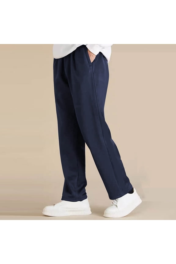 Teen Boys School Sport Joggers with Pockets(8-18) Casual Outdoor Pants for Running Navy Size 14 Years