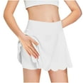 thumbnail image 1 of HAOTAGS Teen Girl A-line Pleated Skirts, High Waisted Sport Skorts Shorts White 5 Years, 1 of 8