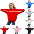 thumbnail image 1 of HAOTAGS Teen Girls Boys Long Sleeve Valentine's Day Sweatshirt(3-15), Casual Oversized Fleece Pocket Pullover Tops Red 5 Years, 1 of 7