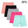 thumbnail image 1 of HAOTAGS Teen Girls Leggings Shorts 5pc（5-14 Years）, Cotton Summer Biker Shorts Elastic Waist Yoga Shorts Multicolor 7 Years, 1 of 9