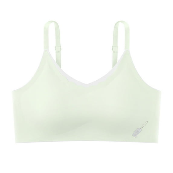 HAOTAGS Teen Girls Training Bras Girls Sports Seamless Comfort Soft Bras Underwear Green Size 13 Years