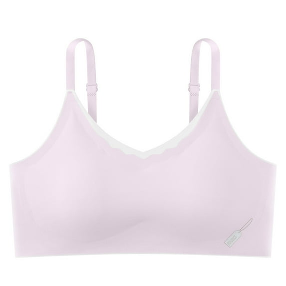 HAOTAGS Teen Girls Training Bras Girls Sports Seamless Comfort Soft Bras Underwear Purple Size 14 Years