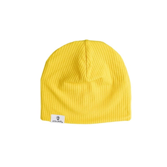 HAOTAGS Boys Girls Fall Winter Hat,Thin Breathable Slouchy Beanie Causal Headwear Cap Yellow Free Size
