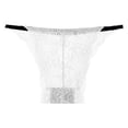 thumbnail image 1 of HAOTAGS Thong for Women,Low-Rise Breathability Stretchable V-Strings Underpants White Free Size, 1 of 2