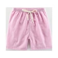 thumbnail image 1 of HAOTAGS Toddler Boy Girls Cute Solid Color Shorts Cotton Linen Casual Summer Sports Shorts Purple Size 3-4Years, 1 of 4