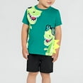 thumbnail image 1 of HAOTAGS Toddler Boys Cute Graphic Print 2 Piece Outfit Set Short Sleeve Tshirts with Shorts Set Army Green Size 6 Years, 1 of 3