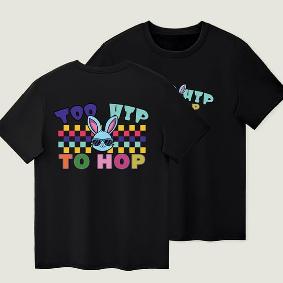 HAOTAGS Toddler Boys Girls Easter Graphic Tshirts Short Sleeve Crew Neck Tee Tops Casual Summer Outfits Black Size 2 Years