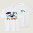 thumbnail image 1 of HAOTAGS Toddler Boys Girls Easter Graphic Tshirts Short Sleeve Crew Neck Tee Tops Casual Summer Outfits White Size 7 Years, 1 of 3