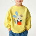thumbnail image 1 of HAOTAGS Toddler Boys Girls Sweatshirts , Casual Fall Pullover Bottoming Tops Graphic print Crew Neck Long Sleeve Yellow 7 T, 1 of 6