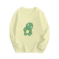 thumbnail image 1 of HAOTAGS Toddler Boys Girls Sweatshirts , Casual Spring Fall Winter Pullover Bottoming Tops Round Neck Graphic print Solid Beige 9 T, 1 of 2
