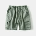 thumbnail image 1 of HAOTAGS Toddler Boys Outdoor Cargo Shorts, Summer Sport Shorts Casual Kids Outfits Army Green 5-6 Years, 1 of 3