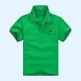 thumbnail image 1 of HAOTAGS Toddler Boys Polo Shirts for School Casual Short Sleeve Lapel Shirts Soft Cotton Tops for Kids Green Size 11 Years, 1 of 3
