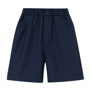 HAOTAGS Toddler Boys School Shorts Quick Dry Elastic Waist Summer Shorts Navy Size 8 Years