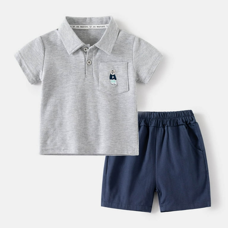Toddler grey polo shirt sale