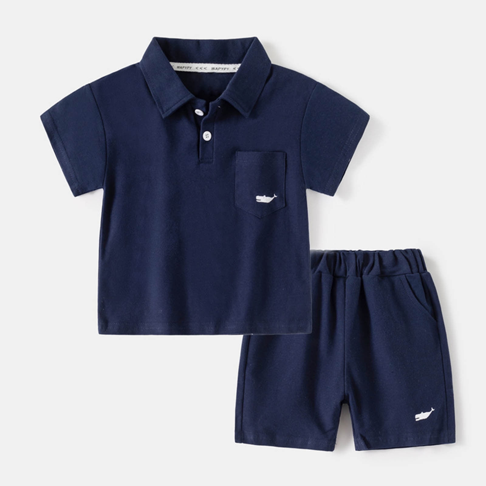 HAOTAGS Toddler Boys School Uniform Short Sleeve polo Shirts, Solid