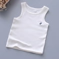 thumbnail image 1 of HAOTAGS Toddler Girls Cotton Tank Top Undershirts Solid Color Sleeveless Summer Tops White 2-3 Years, 1 of 6