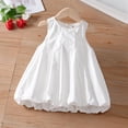 thumbnail image 1 of HAOTAGS Toddler Girls White Dress Summer Printed Round Neck Sleeveless Casual Dress Size 7 Years, 1 of 9