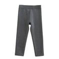thumbnail image 1 of HAOTAGS Toddler Girls Leggings Winter Warm Cotton Fleece Lined Solid Thick Thermal Tights Pants Dark Gray Size 1 Years, 1 of 2