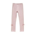 thumbnail image 1 of HAOTAGS Toddler Girls Leggings With Cute Bowknot Casual Outdoor Cotton Pants Pink Size 2 Years, 1 of 7